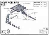 Защитная дуга "AQM Rollbar" для Dodge Ram с габаритными фонарями в кузов пикапа (цвет черный), изображение 4
